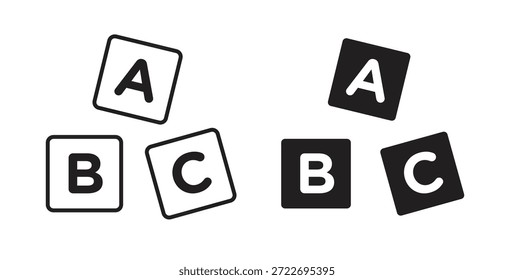 Abc-Symbol, einzelne Vektorgrafik. Vektorpiktogramm für Web und App