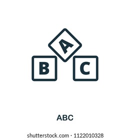 Abc icon. Line style icon design. UI. Illustration of abc icon. Pictogram isolated on white. Ready to use in web design, apps, software, print.