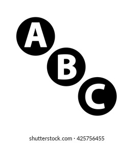 abc icon on white background