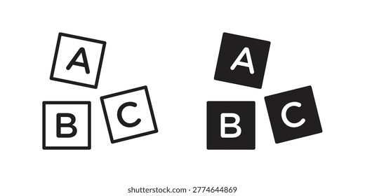Abc icon template color editable. for graphic and web design.