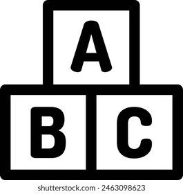 abc icon. Thin Linear Style Design Isolated On White Background