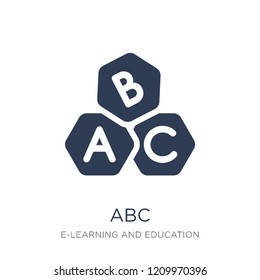 Abc icon. Trendy flat vector Abc icon on white background from E-learning and education collection, vector illustration can be use for web and mobile, eps10