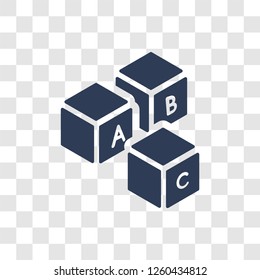 Abc icon. Trendy Abc logo concept on transparent background from E-learning and education collection