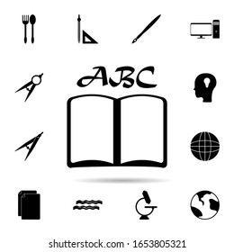 ABC icon. Universal set of university life for website design and development, app development