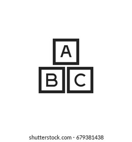 abc icon vector isolated