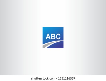 ABC icon vector isolated on white background. Simple square logo design with ABC concept.