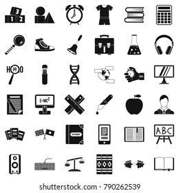 Abc icons set. Simple style of 36 abc vector icons for web isolated on white background
