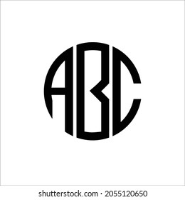 ABC initial circle logo vector image