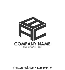 ABC initial modern hexagon symbol icon letter logo brand company