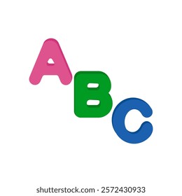 ABC, Kindergarten Isolated Vector Illustration