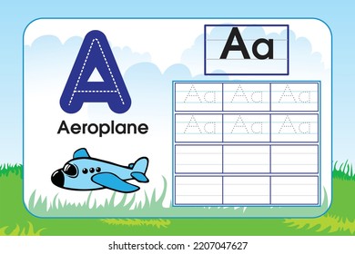 abc Learning Kids alphabet activity. Worksheet for learning alphabet. Handwriting practice sheet. Basic writing.
