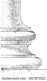 ABC leave. Roman architecture, From the Dictionary of Word and Things, 1888.