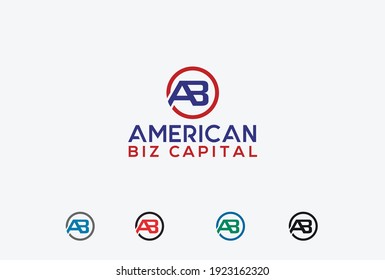 ABC letter American theme logo template