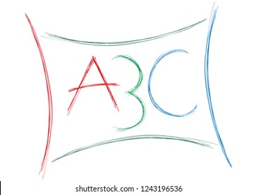 abc letter hand drawn vector
