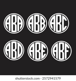 ABC letter logo creative design with vector graphic, ABC unique design