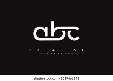 
Conceito inicial do vetor do design do logotipo da letra ABC. Ilustração de modelo de logotipo ABC simples.