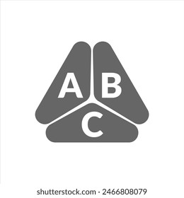 ABC letter logo design on white background. Creative  modern ABC letter logo design. Vector design.
Letters ABC, ABC logo  vector template.