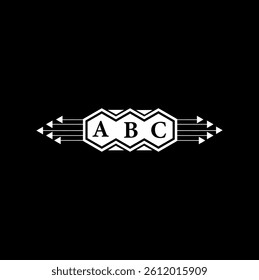 ABC letter logo design on black background.  
ABC letter business logo design. 
ABC creative initials letter logo concept.