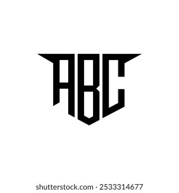 Diseño de logotipo de letra ABC con fondo blanco en ilustrador, estilo de superposición de fuente de alfabeto moderno de logotipo de Vector, diseños de caligrafía para logotipo, póster, invitación, etc.