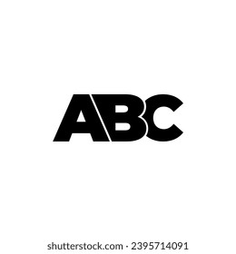 ABC letter monogram typography logo vector