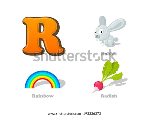 Abc Letter R Funny Kid Icons: เวกเตอร์สต็อก (ปลอดค่าลิขสิทธิ์ ...