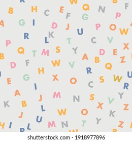 ABC letter texture seamless vector