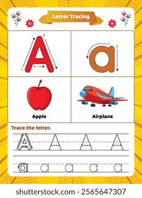 ABC letter tracing worksheet for kids