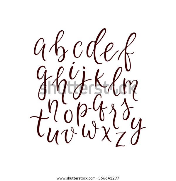Modern calligraphy alphabet / font. 