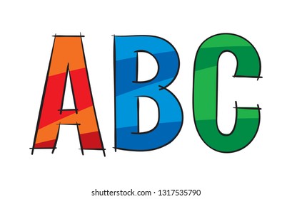abc letters. colorful abc letters