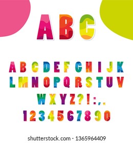 ABC letters and numbers.flexible alphabet. Vector- EPS.10