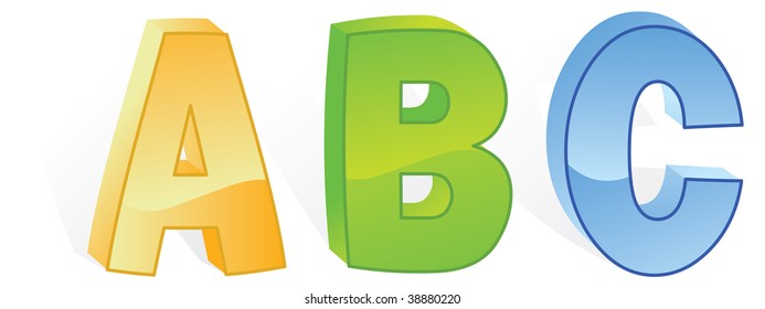 abc letters in vector mode