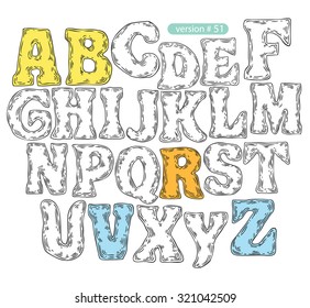 ABC. line alphabet 