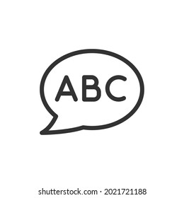 ABC line icon. Web symbol for web and apps. Sign design in outline style. ABC stroke object.