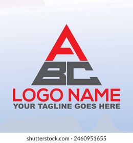 ABC logo design vector template circle initial logo vector image logo  icon  vector ABC monogram  letter  minimalist  triangle ABC flat Unique modern flat abstract logo design