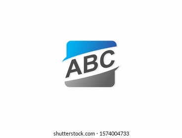 ABC Logo. Vector symbol icon Branding Letter Element. White Background