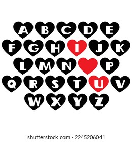 abc i love you valentine's day t-shirt print template