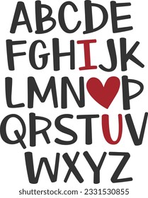 ABC I Love You - Valentines Day Design