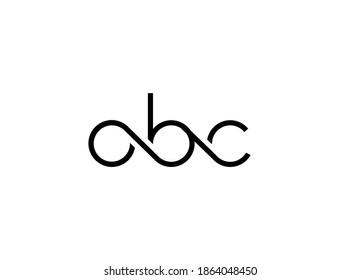 abc minimalist typography logo design template