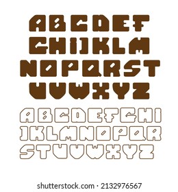 ABC. Modern geometric modular font design. Trendy alphabet letters A to Z. Vector illustration.