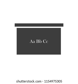 ABC on blackboard vector icon illustration 