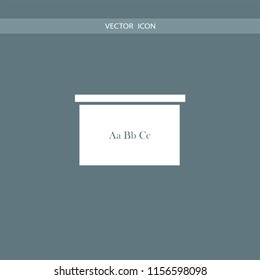 ABC on blackboard vector icon illustration 