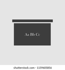 ABC on blackboard vector icon illustration 