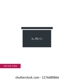 ABC on blackboard vector icon illustration 