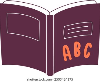 ABC Opened Book Vector Illustration
