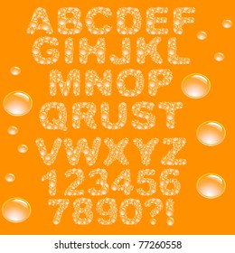 ABC. orange fresh, vector illustration