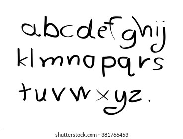  ABC Painted Letters in white background