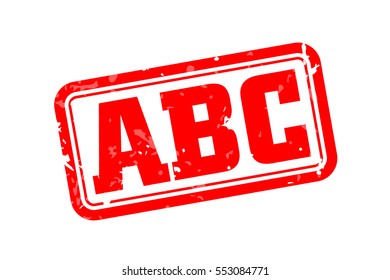 Abc rubber stamp vector illustration