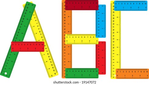 ABC from  rulers.