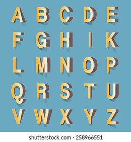 abc set cut out on blue