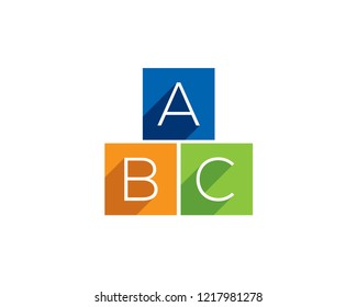 abc stacked block logo